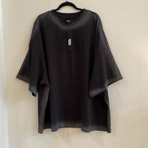 NovaMen Mens Shirt Dirty Wash Heavyweight Boxy Short Sleeve Shirt Size‎ Mens XXL